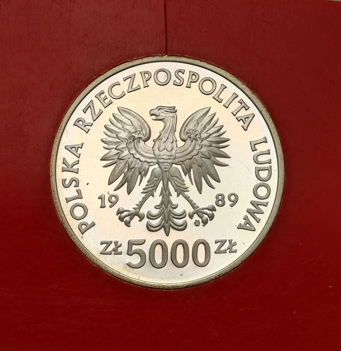 PRL. 5.000 złotych 1989 Jagiełło - popiersie